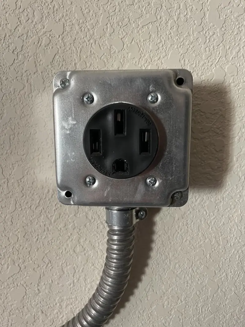 NEMA 14-50 outlet installed for Smart Home Electrical in Beachwood
